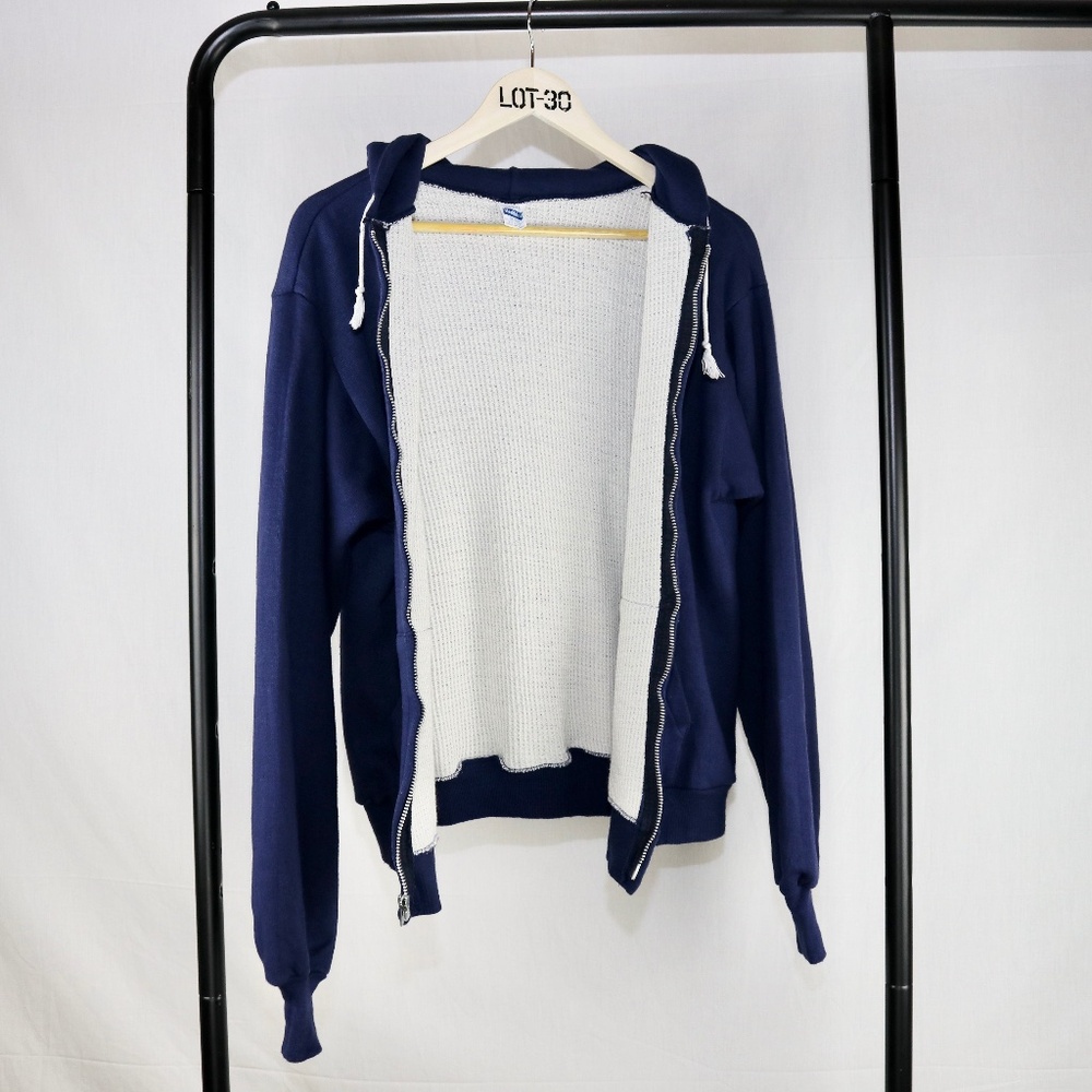 HEALTHKNIT 80'S VINTAGE ZIP-UP HOODIE W/ DRAWSTRING